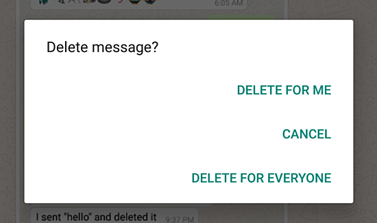 how to delete a message on whatsapp for both parties